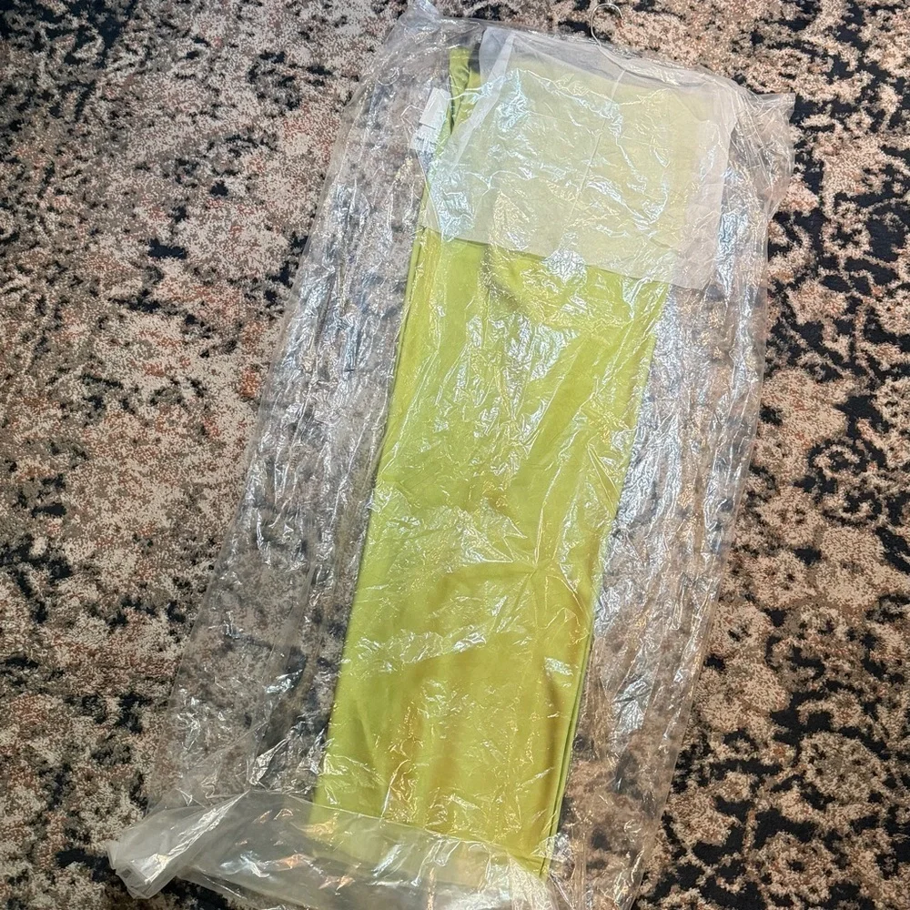 NWT Vince ‘Textured Satin Bias Cut Pant’ in “Cactus” Lime Green Plus Size 1X